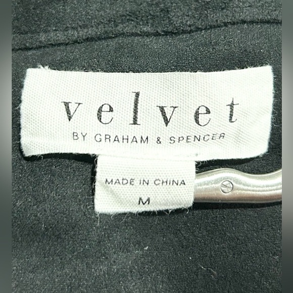 Velvet by Graham & Spencer Reya Faux Suede Mini Dress Black M - Picture 8 of 9